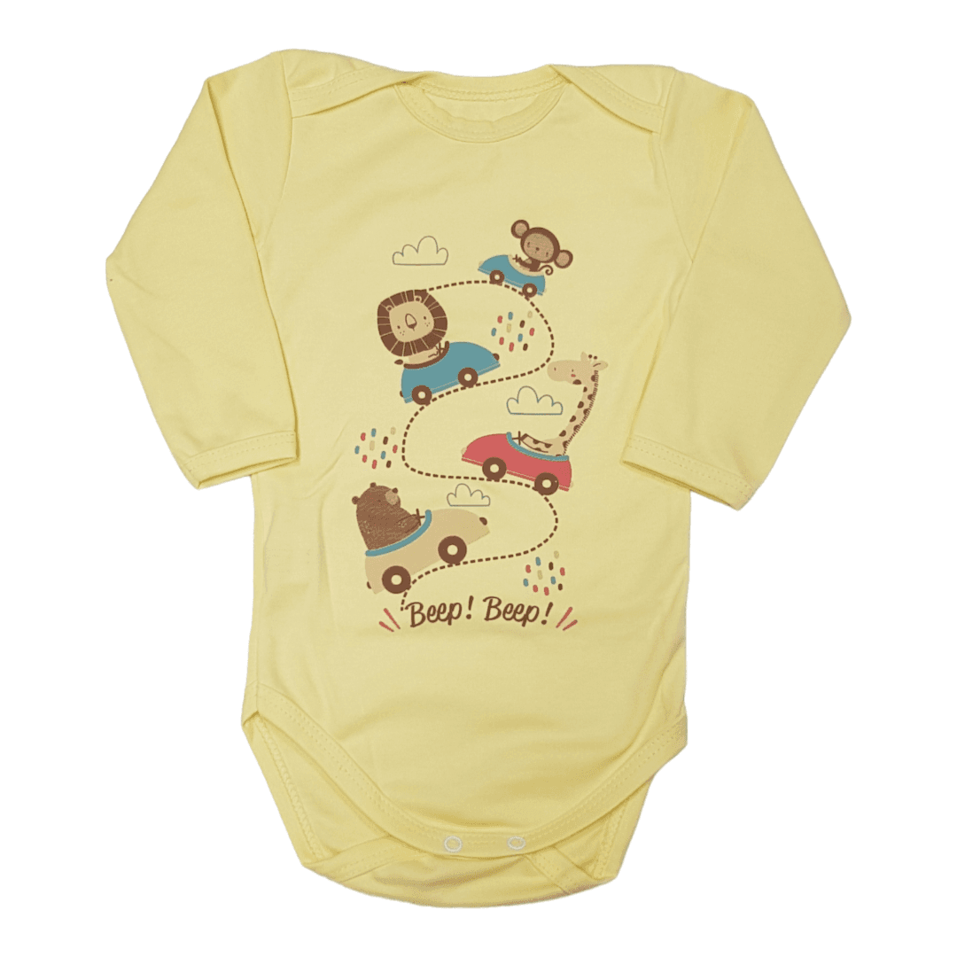 SAN-TEX Bodi za bebe dugih rukava, Žuti