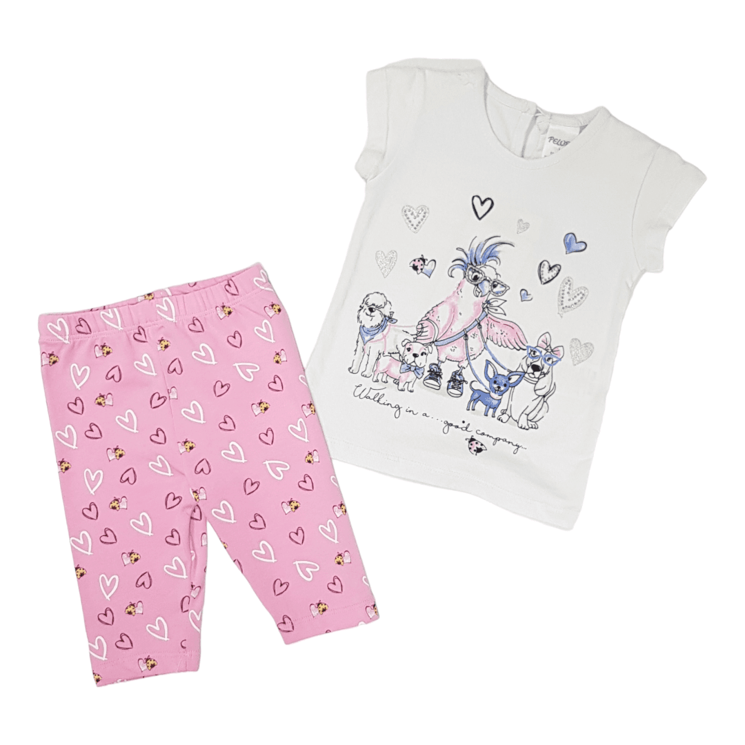 MY BABY Dvodelni set za bebe, Roze-beli