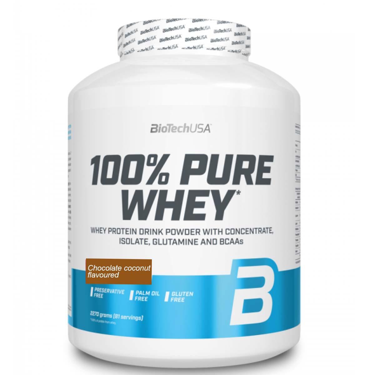 BIOTECHUSA 100% Pure Whey protein sa ukusom čokolade i kokosa, 2.27kg