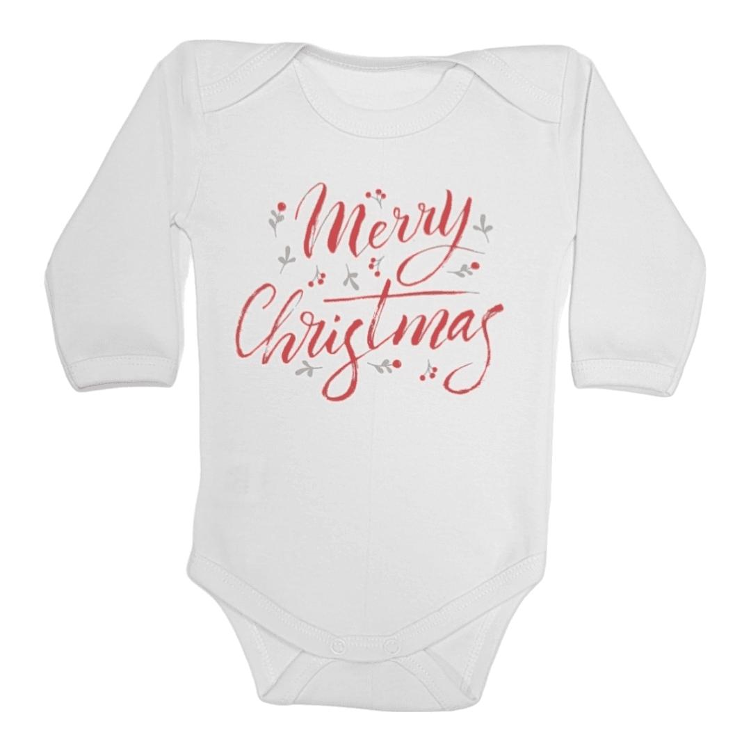 CORALL Novogodišnji bodi za bebe, Beli