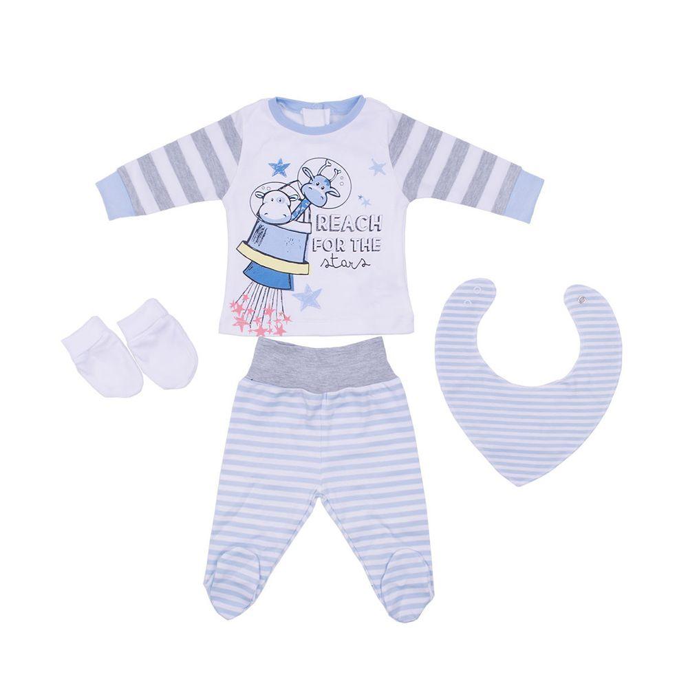 MY BABY Komplet za bebe, 4 dela, Plavi