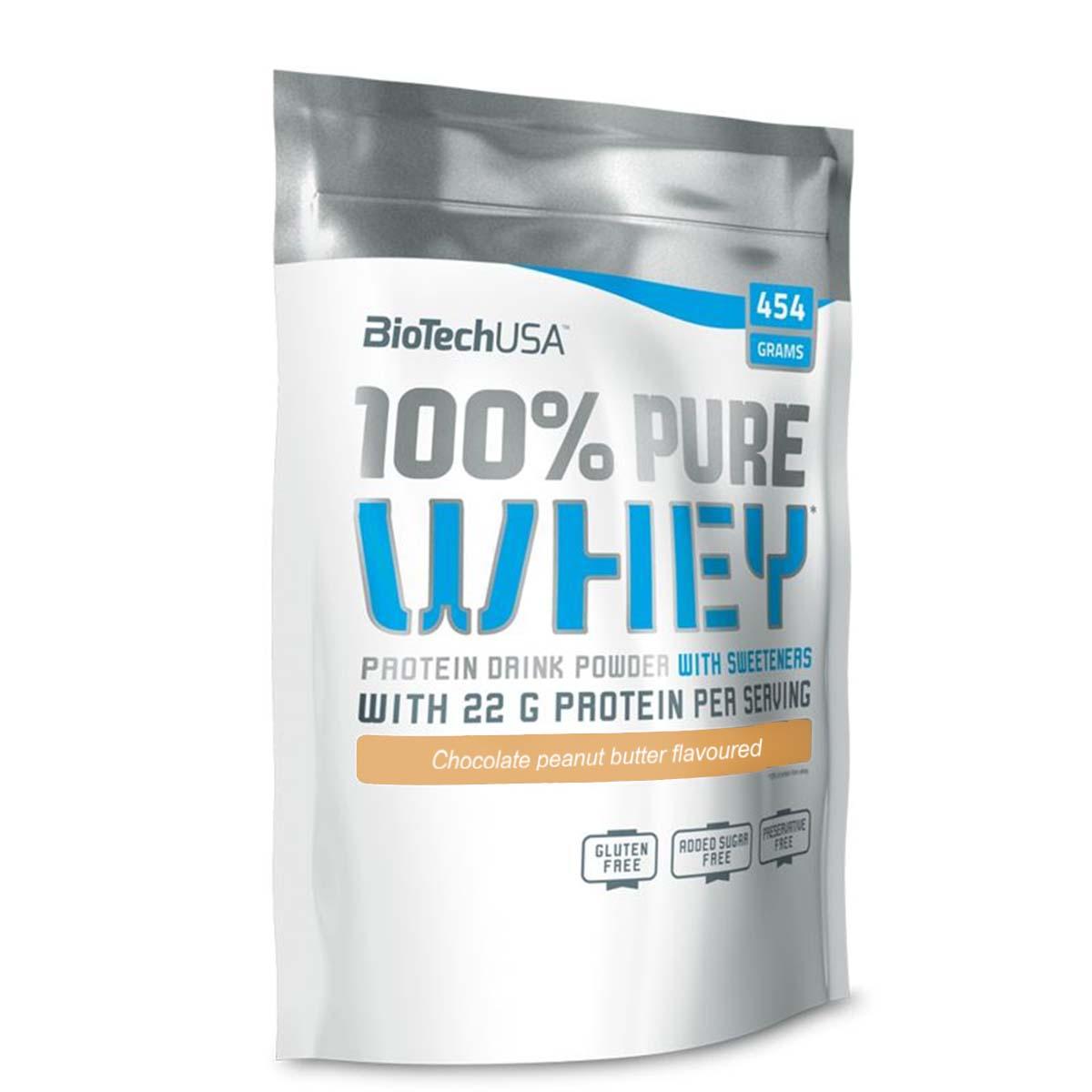 BIOTECHUSA 100% Pure Whey protein sa ukusom čokolade i kikiriki putera, 454g