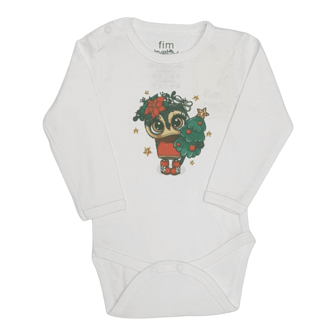 FIM Novogodišnji bodi za bebe, Beli