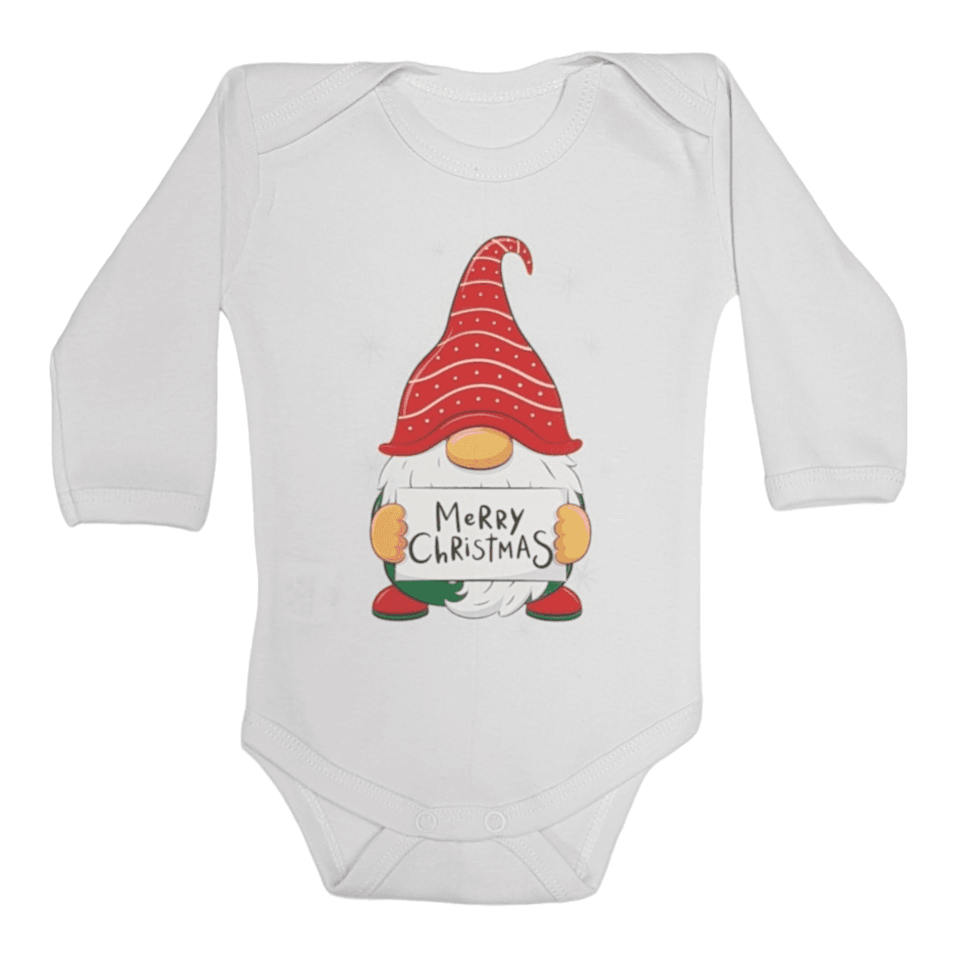 CORALL Novogodišnji bodi za bebe, Beli