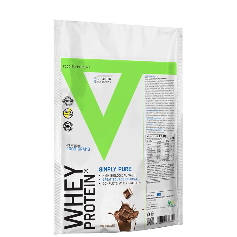 VITALIKUM Whey Protein sa ukusom čokolade, 1kg