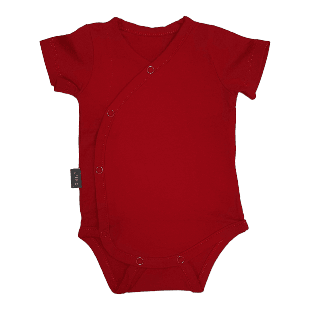 LUPO BAMBINO Bodi za bebe kratkih rukava, Crveni