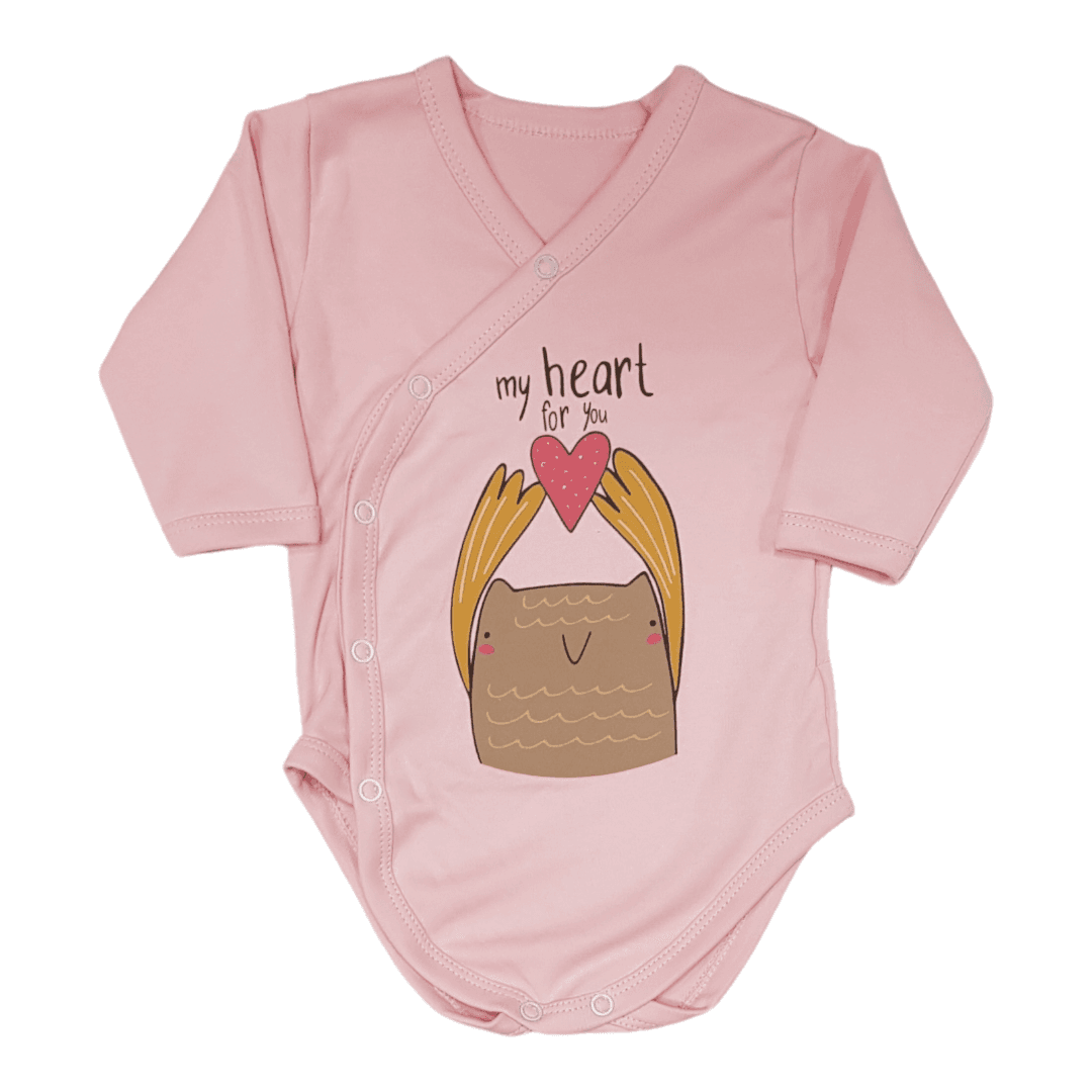 CORALL Bodi za bebe dugih rukava, Roze