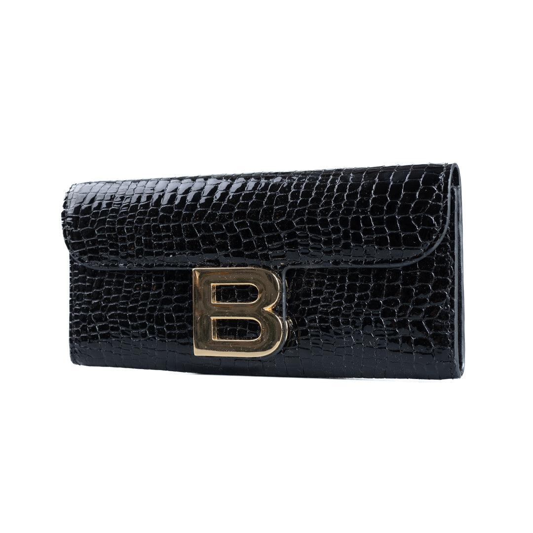 BUFFALO Ženski novčanik Moskva 220, Kroko, Crni