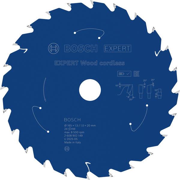 Bosch List testere za drvo Expert, 165mm, 24T