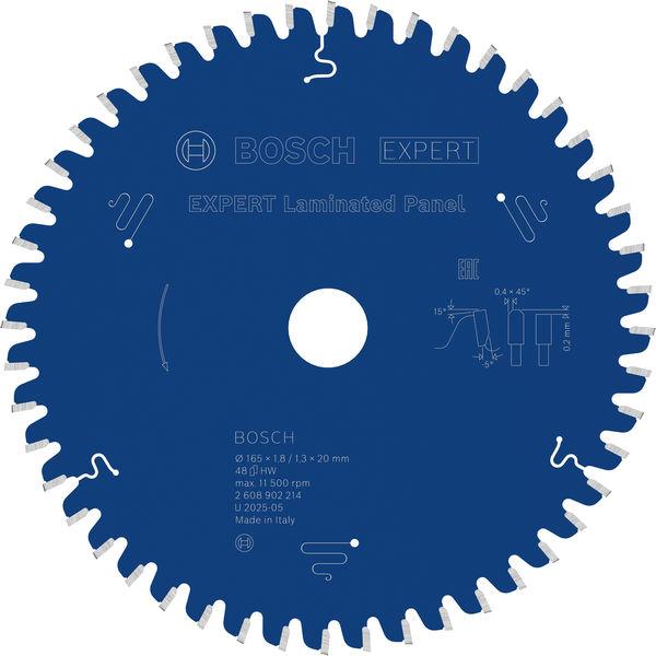 Bosch List testere za laminat panele Expert 2608902214, 165 mm, 48T