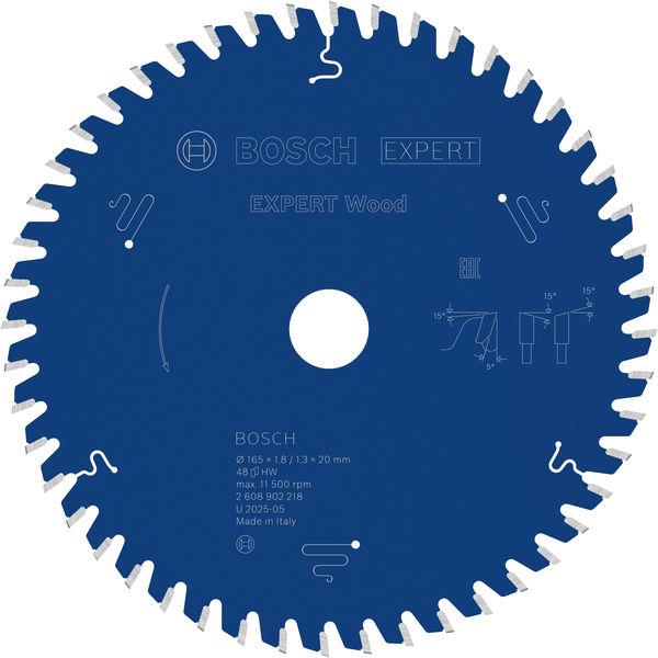 Bosch List testere za drvo Expert 2608902218, 165 mm, 48T