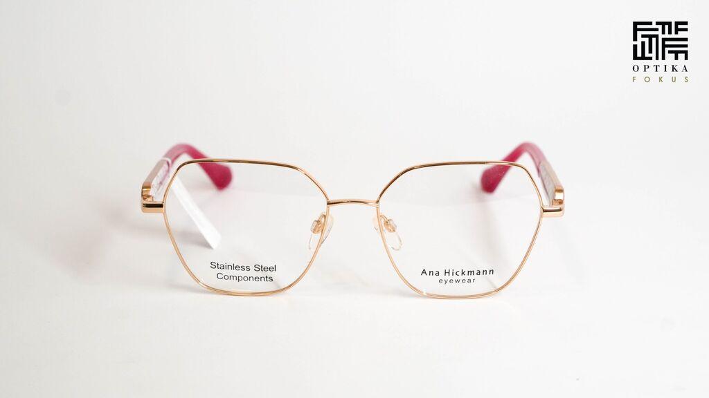 Ana Hickmann Okvir za naočare AH157904A, Ženski, Zlatne boje