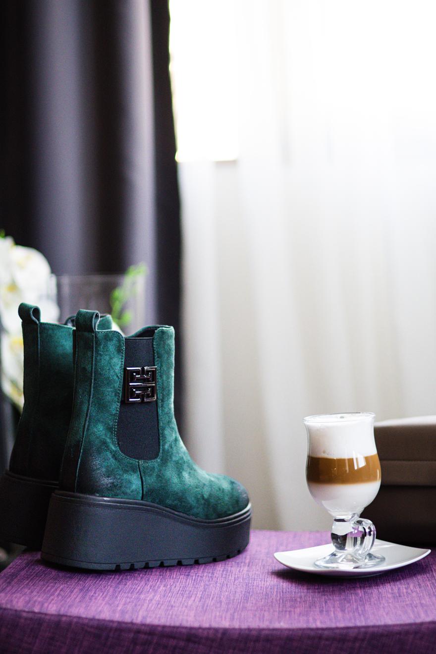 Ženske čizme Karla, Zelene