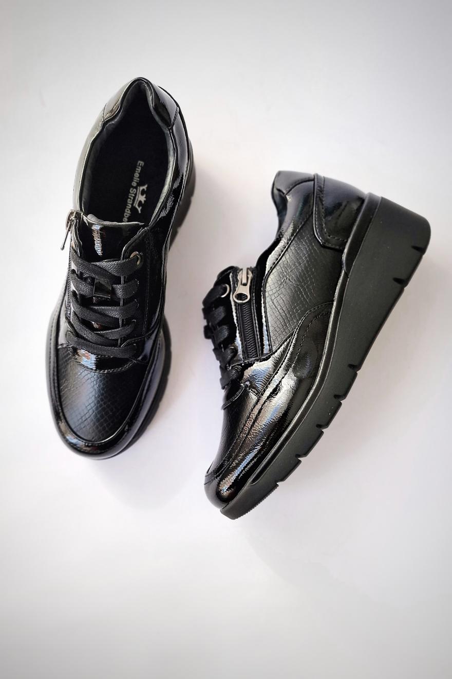 EMELIE STRANDBERG Ženske patike, Lakovane, Crne