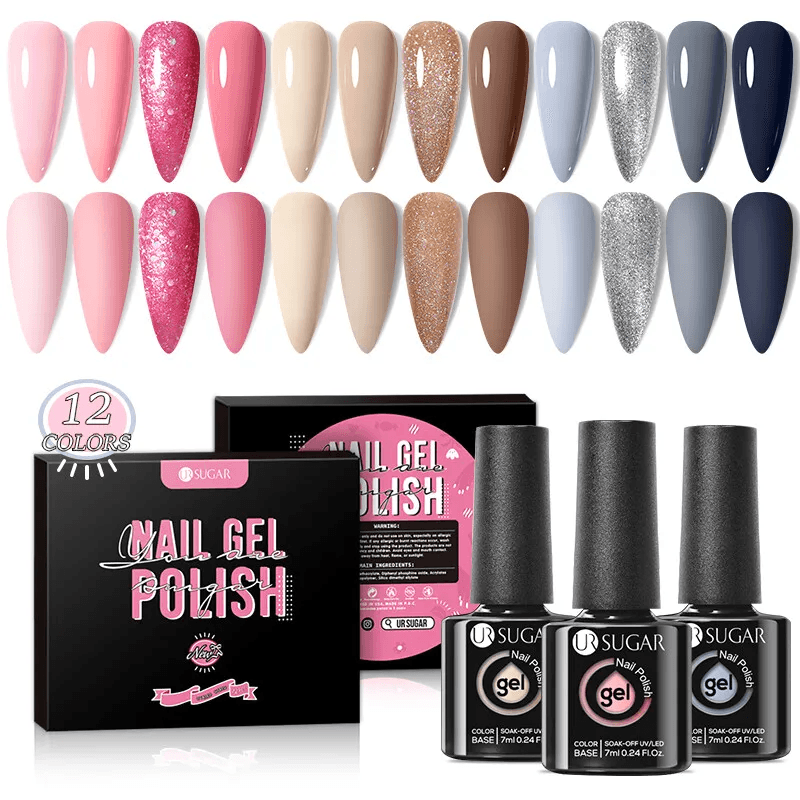 SUGAR UV Led gel set 18+3 komada,  Grey Pink