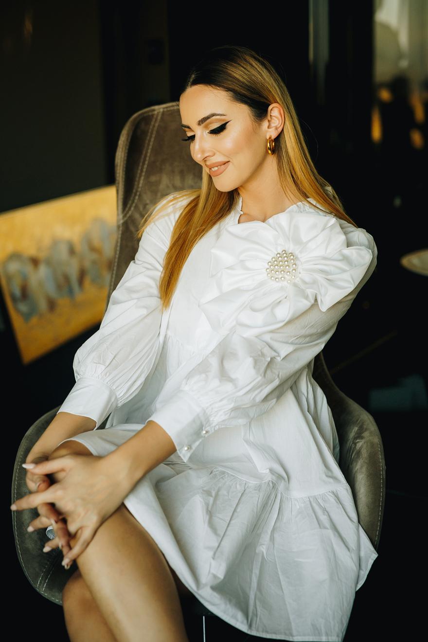 Ženska haljina Carrie, Bela