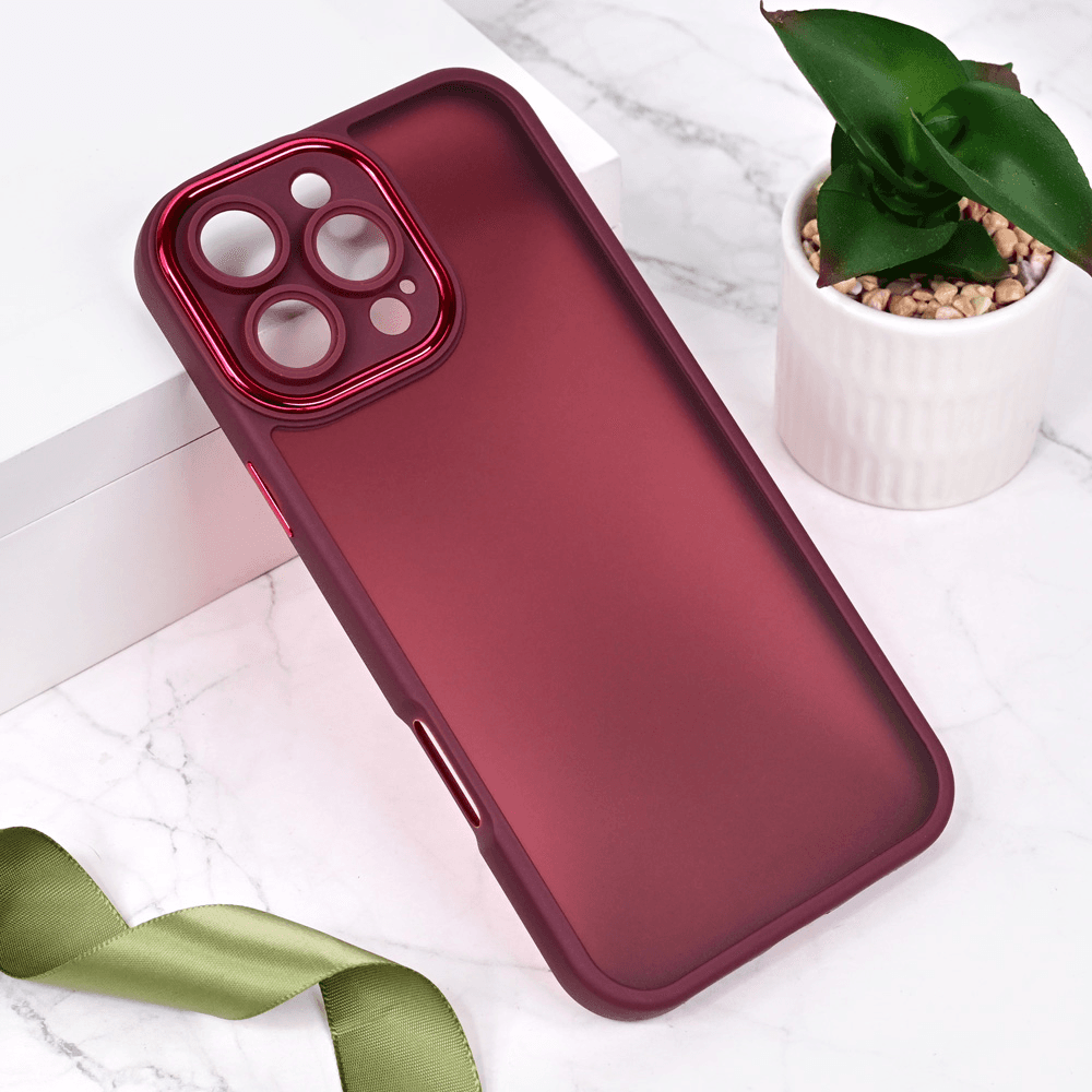 TERACELL Maska za iPhone 16 Pro Max Shining Camera, Bordo