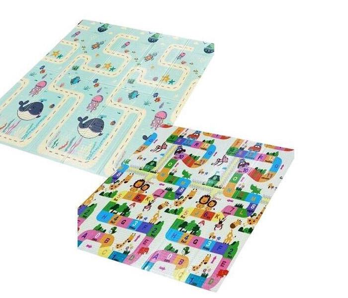 BBO Podloga za igru od pene Bbo, sklopiva - mali kitovi 180x200x1cm.