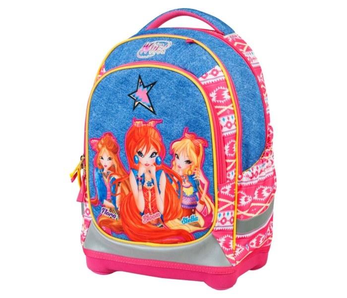 Ranac za devojčice Superlight Winx Etnic, Plavo-roze