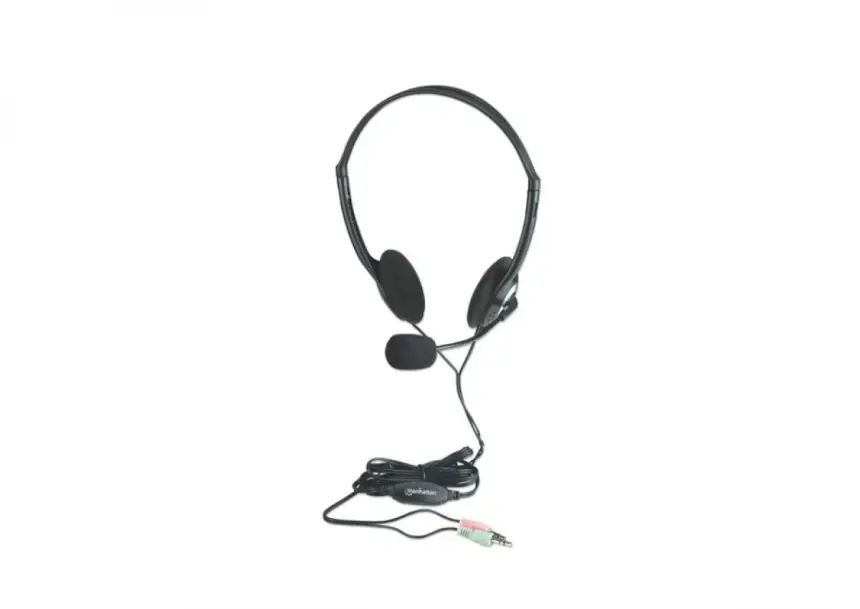 MANHATTAN Slušalice 164429, Naglavne, Žične, Crne