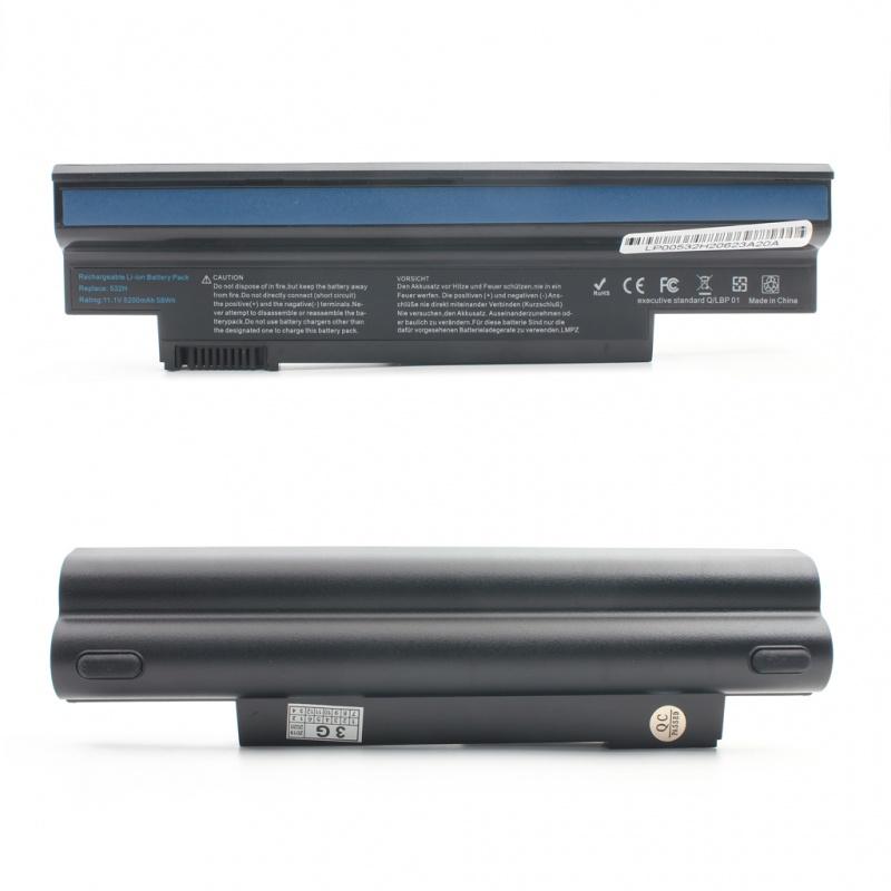 Acer Baterija za laptop Aspire One 532H, 11.1 V, 5200 mAh, Crna