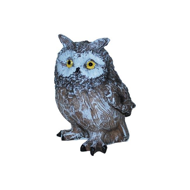 Figura u obliku sove M701, 9cm, Siva
