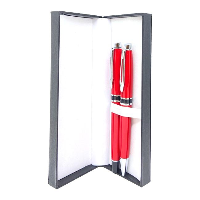 Spektra Set hemijska i penkalo, Crveno-srebrni