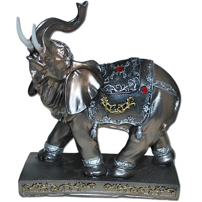 Figura u obliku slona sa crvenim cirkonima 00109, 14cm