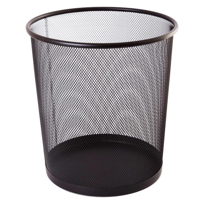 Žičana korpa za papir, Crna