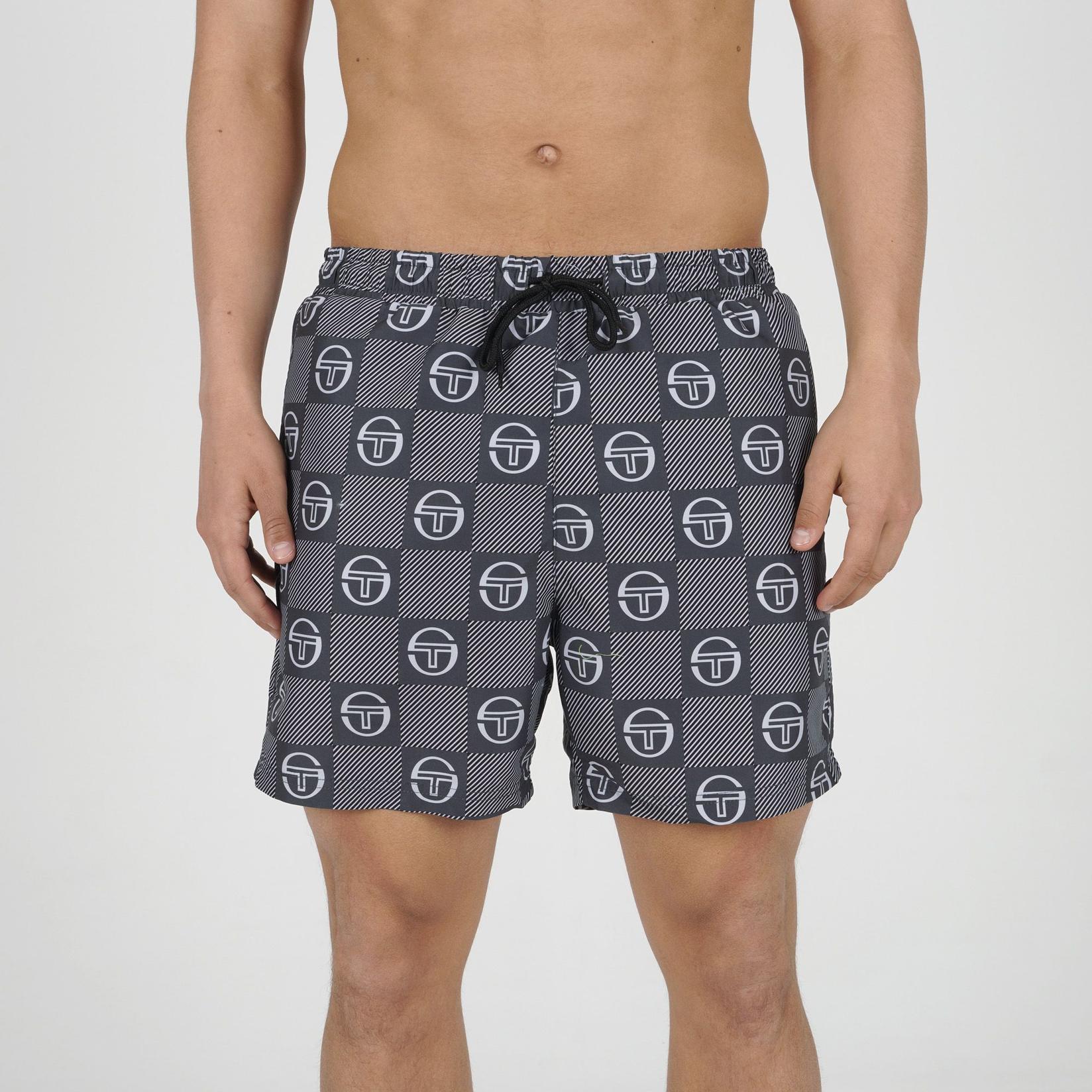 Sergio Tacchini Muški šorts Checkerd M, Crni