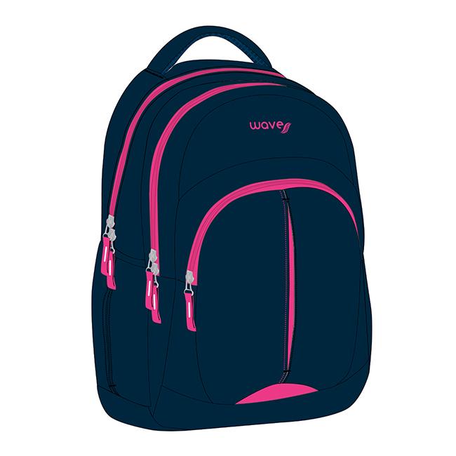 Belmil Školski ranac 338-64, 15.6", Teget-roze