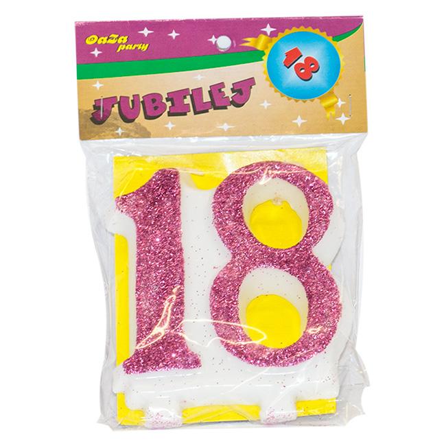 Oaza party Rođendanska svećica, 18, Ljubičasta