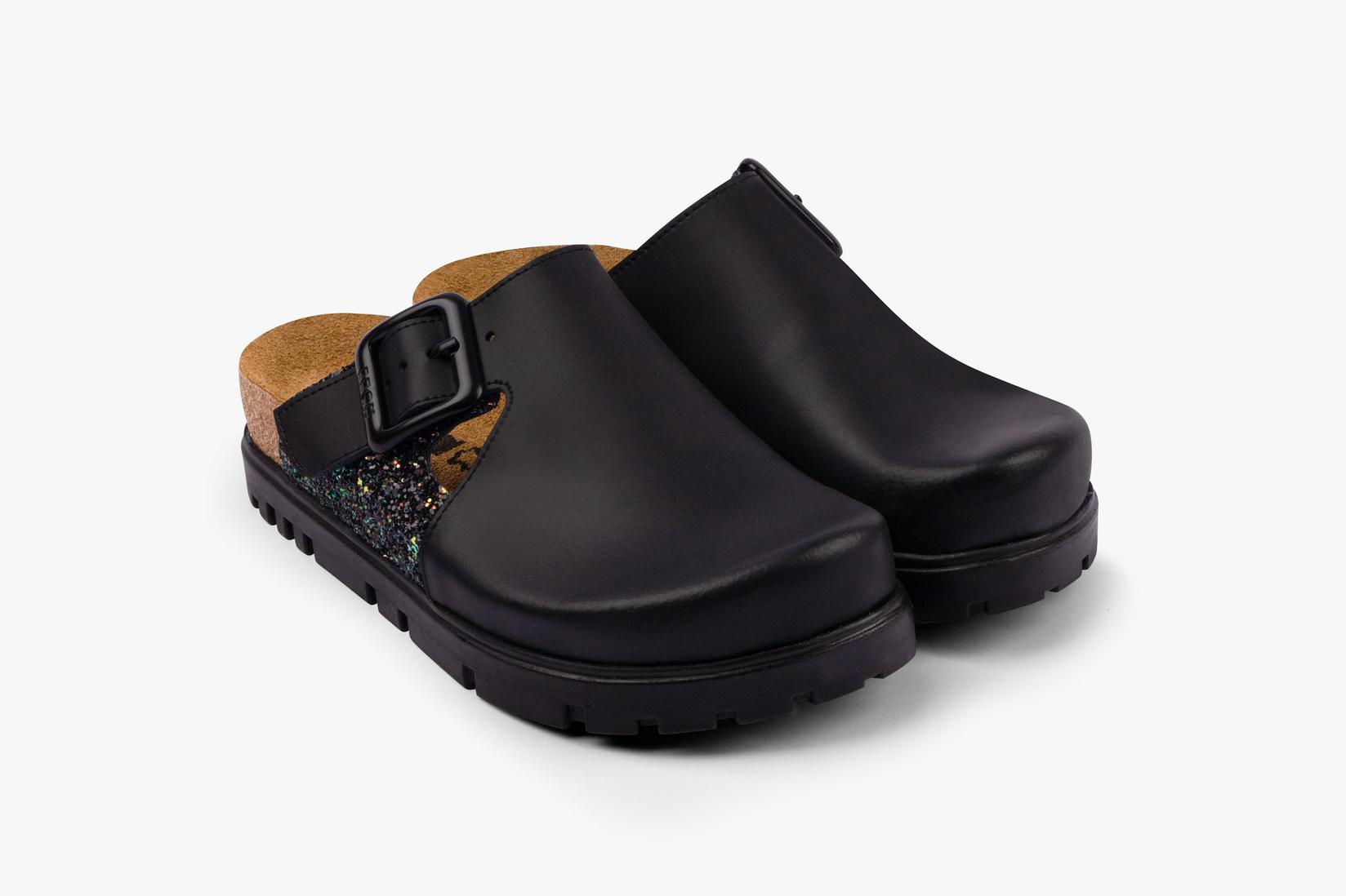 Leon Ženske klompe Nira, Crne