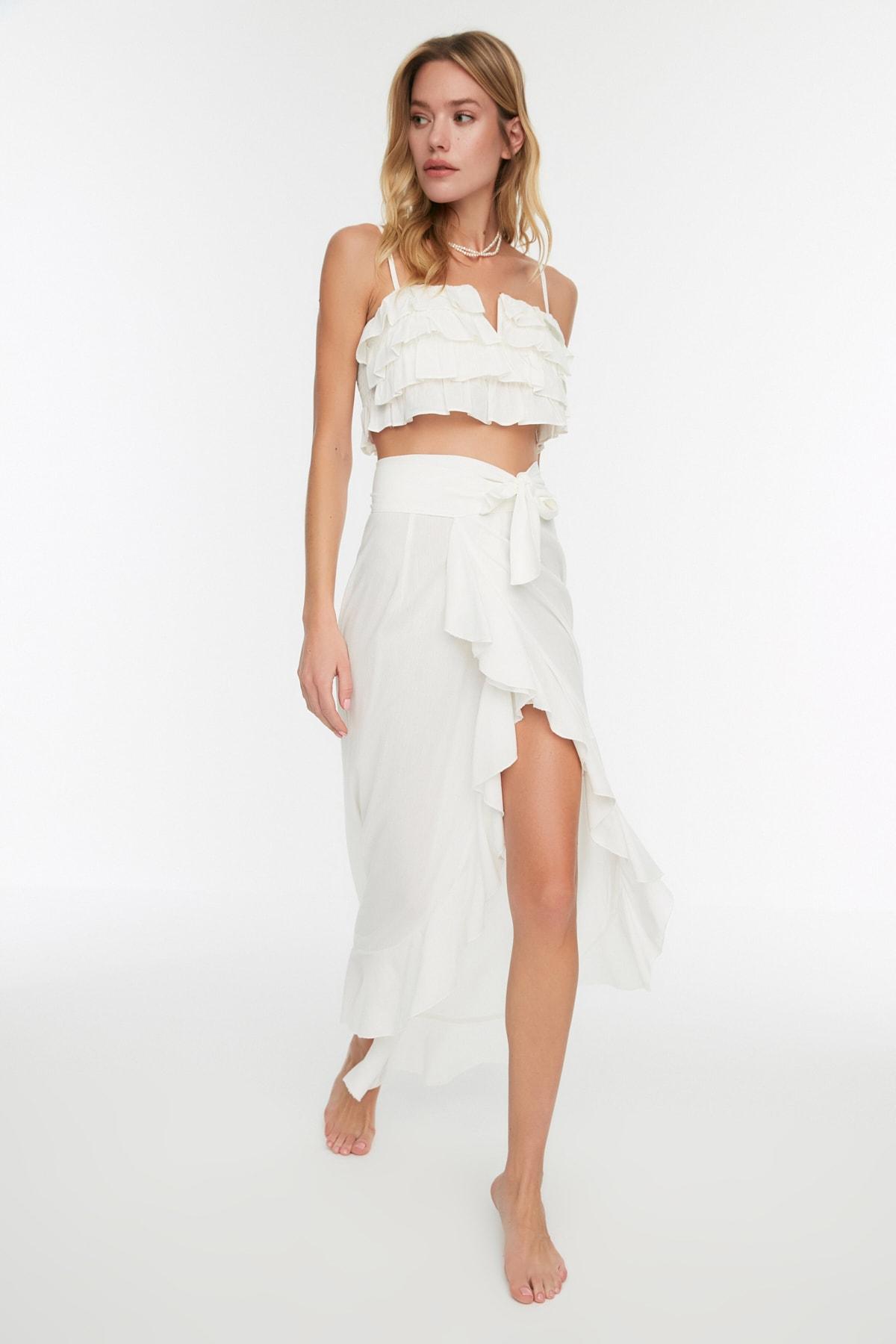 Trendyol Ženska suknja, Bela