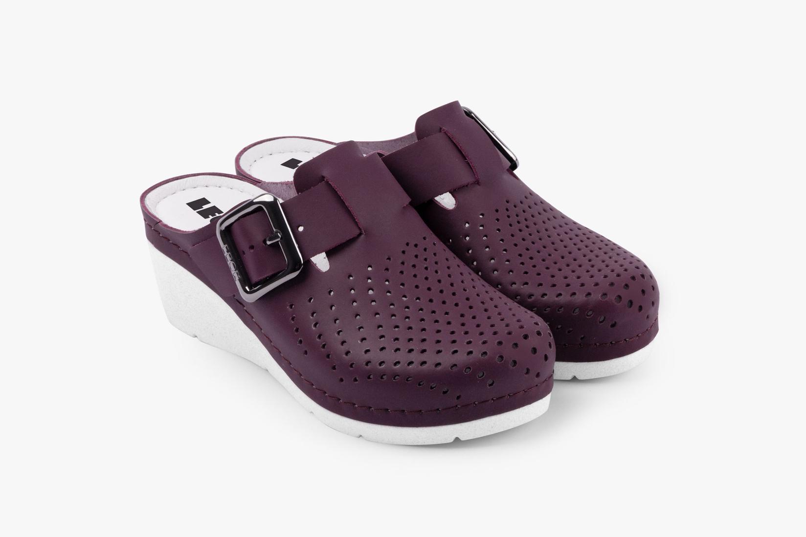 Leon Ženske klompe Adele, Bordo