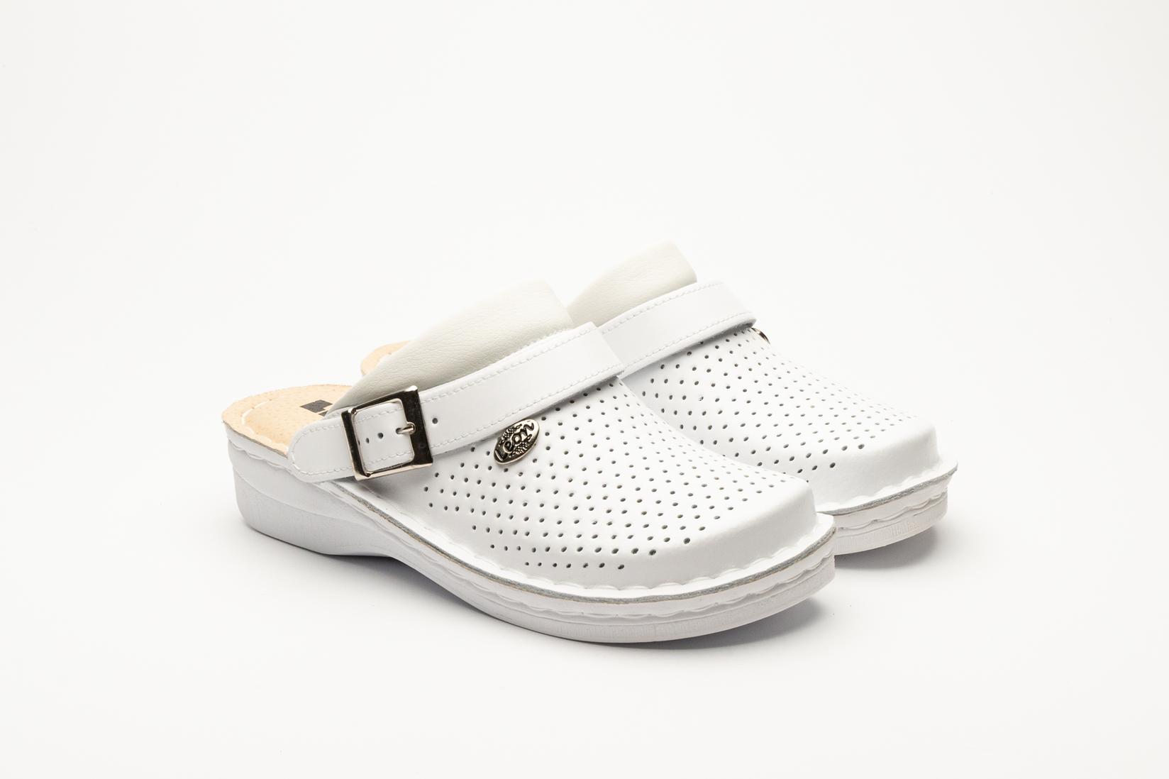 Leon Ženske klompe Elena I, Bele