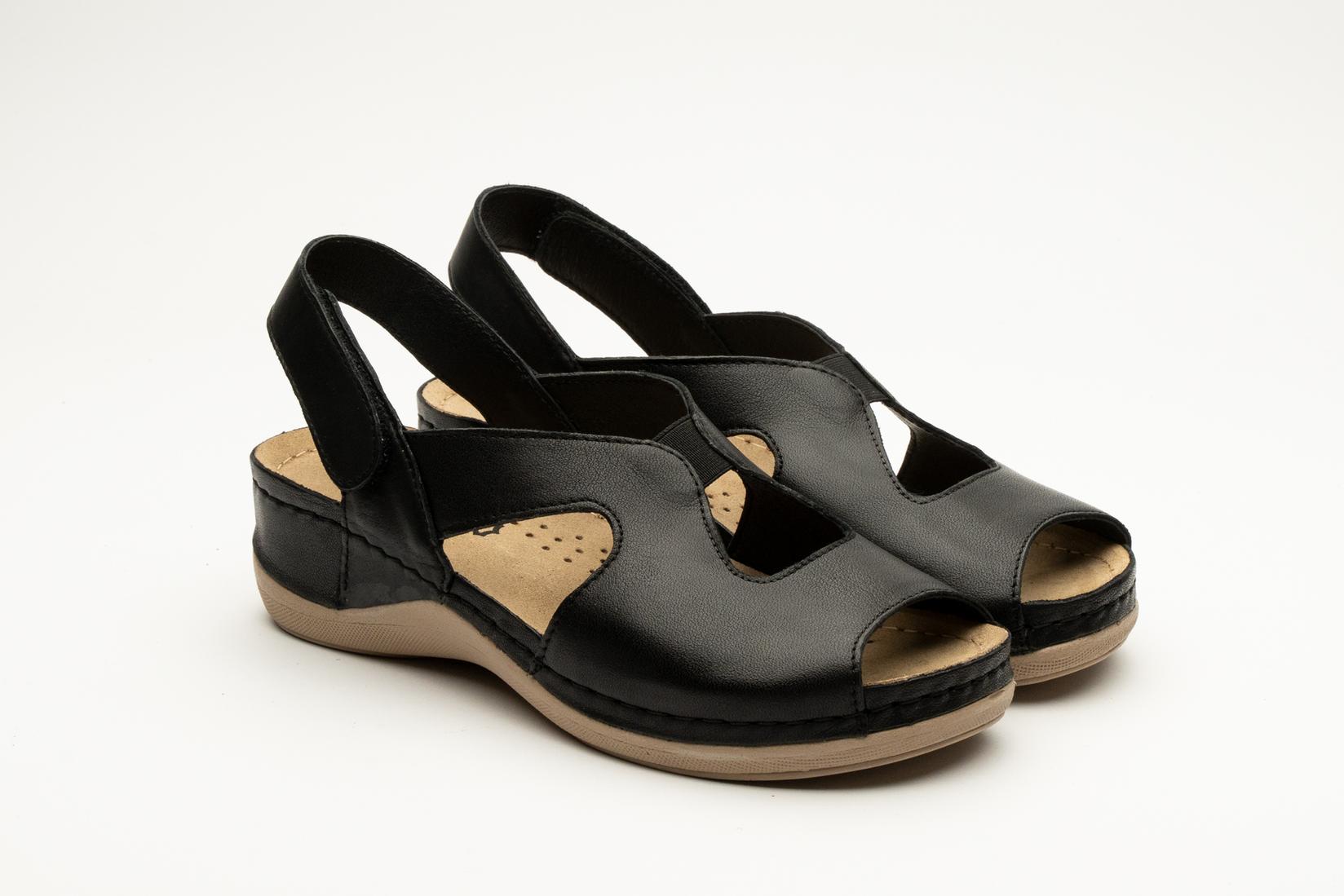 Leon Ženske sandale Violet, Crne