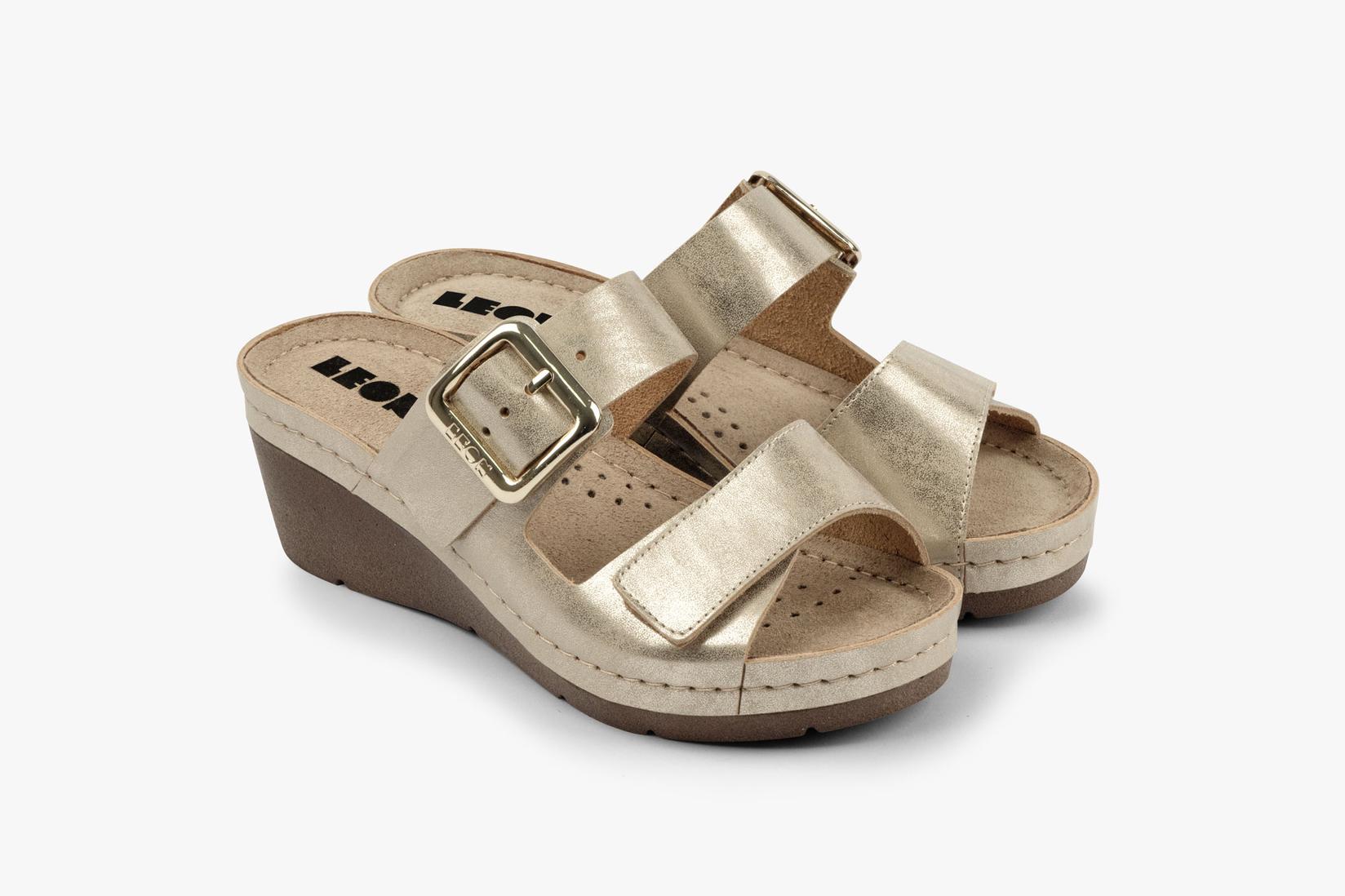 Leon Ženske papuče Amara, Zlatne boje