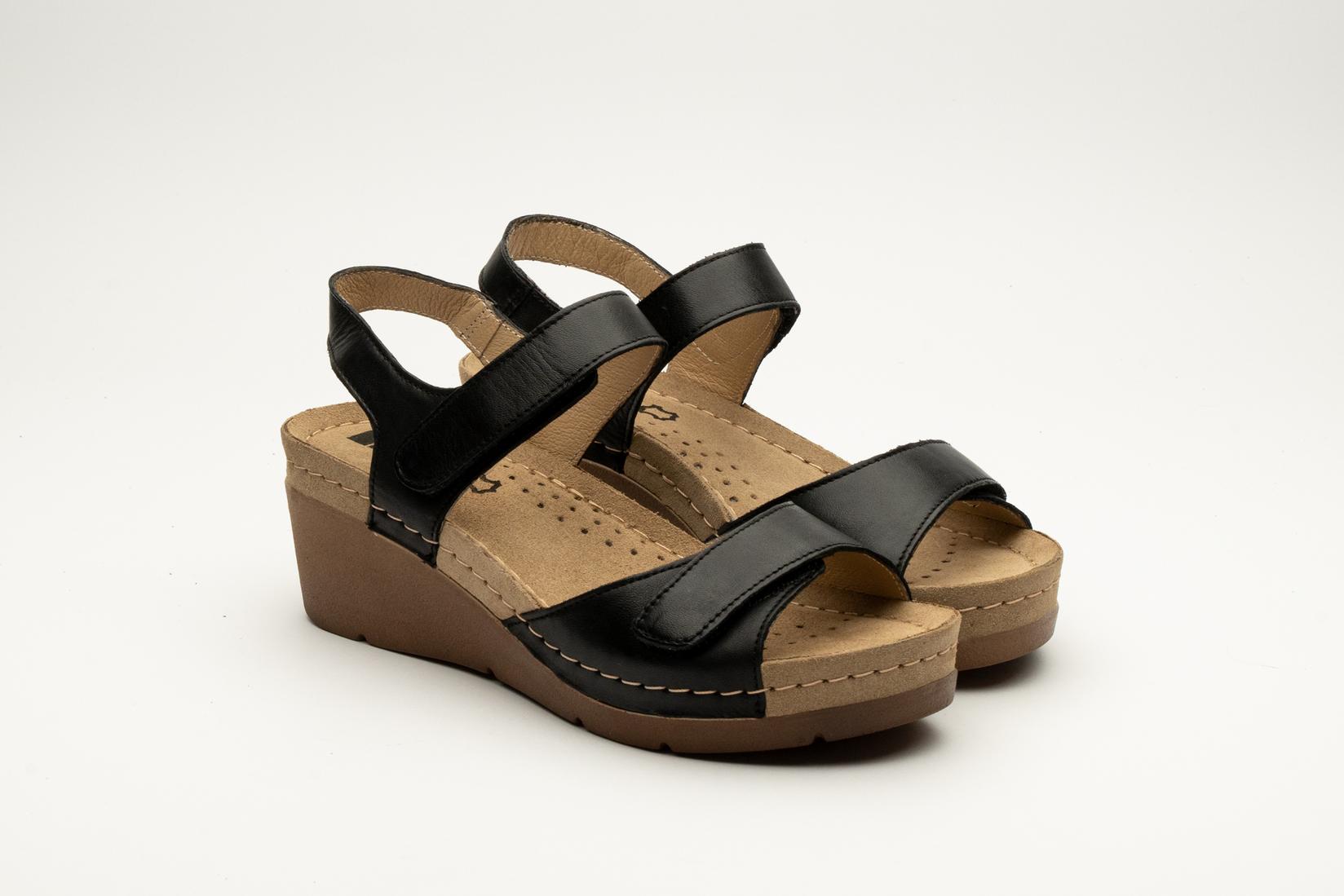 Leon Ženske sandale Sofija II, Crne