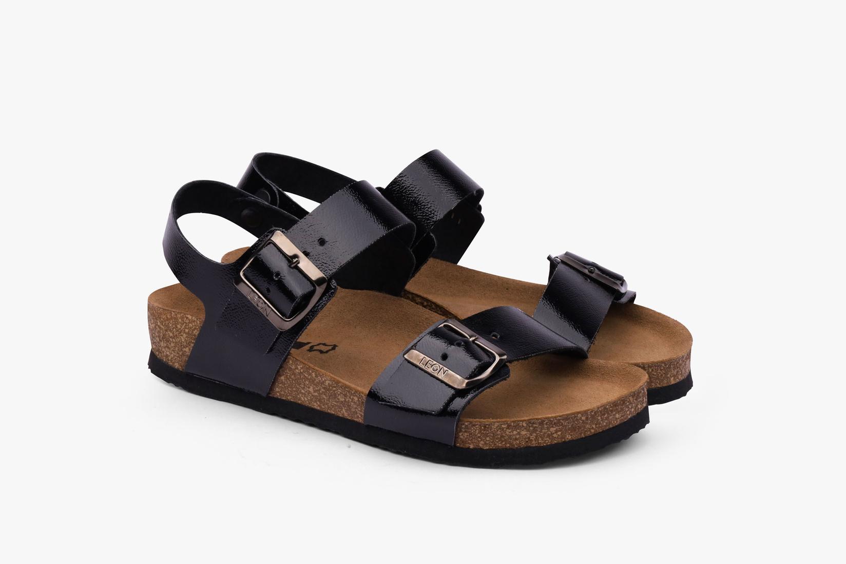 Leon Ženske sandale Helga, Crne