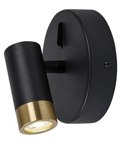 Rabalux Spot lampa Kadir, LED, 3W, 4000K, Sa prekidačem, IP44, Crno-zlatna