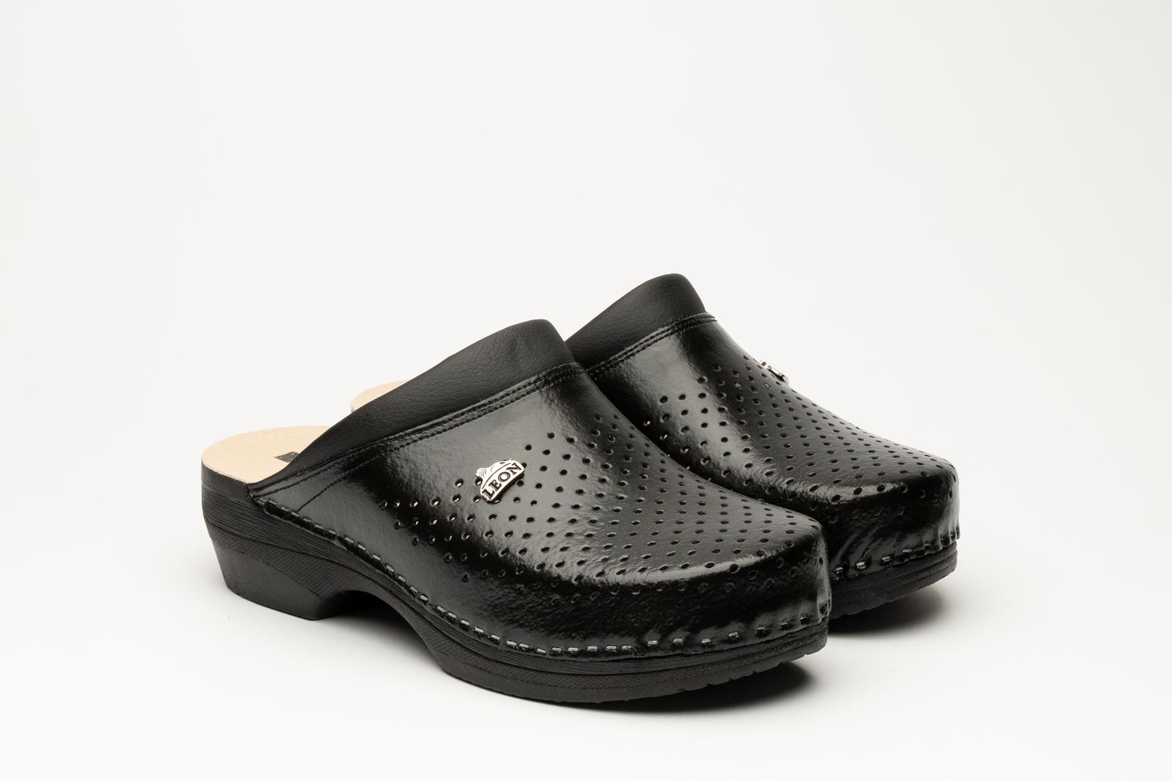 Leon Muške klompe Klasik I, Crne