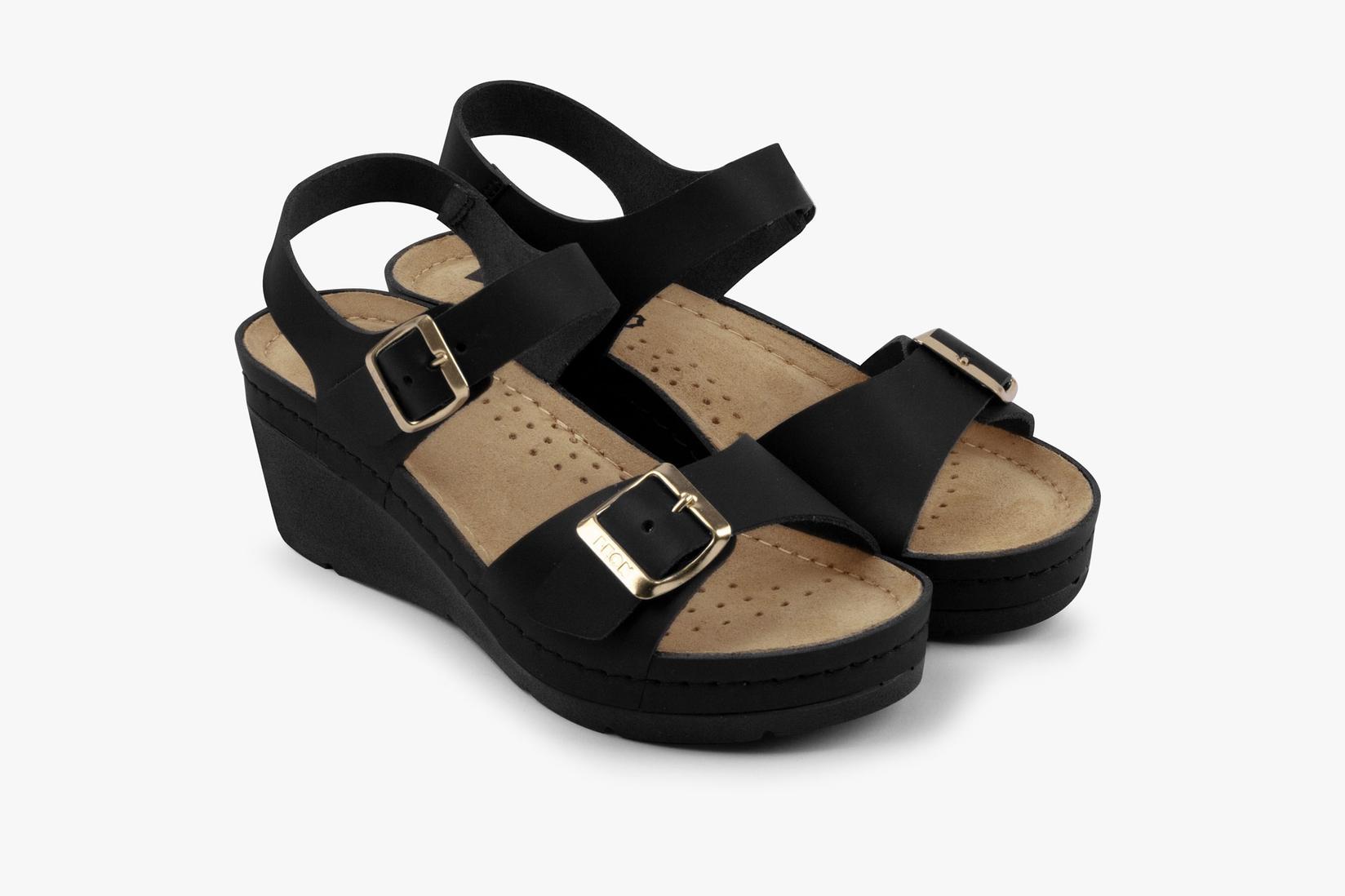 Leon Ženske sandale Florence, Crne