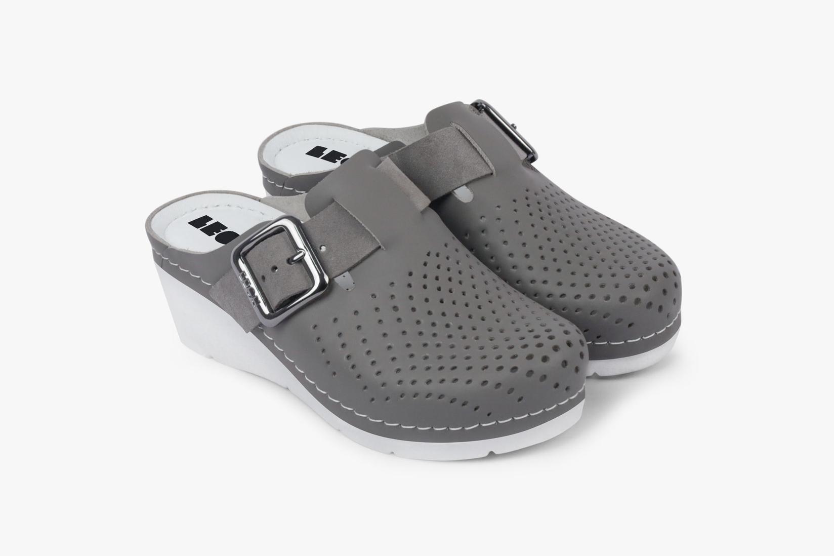 Leon Ženske klompe Adele, Sive