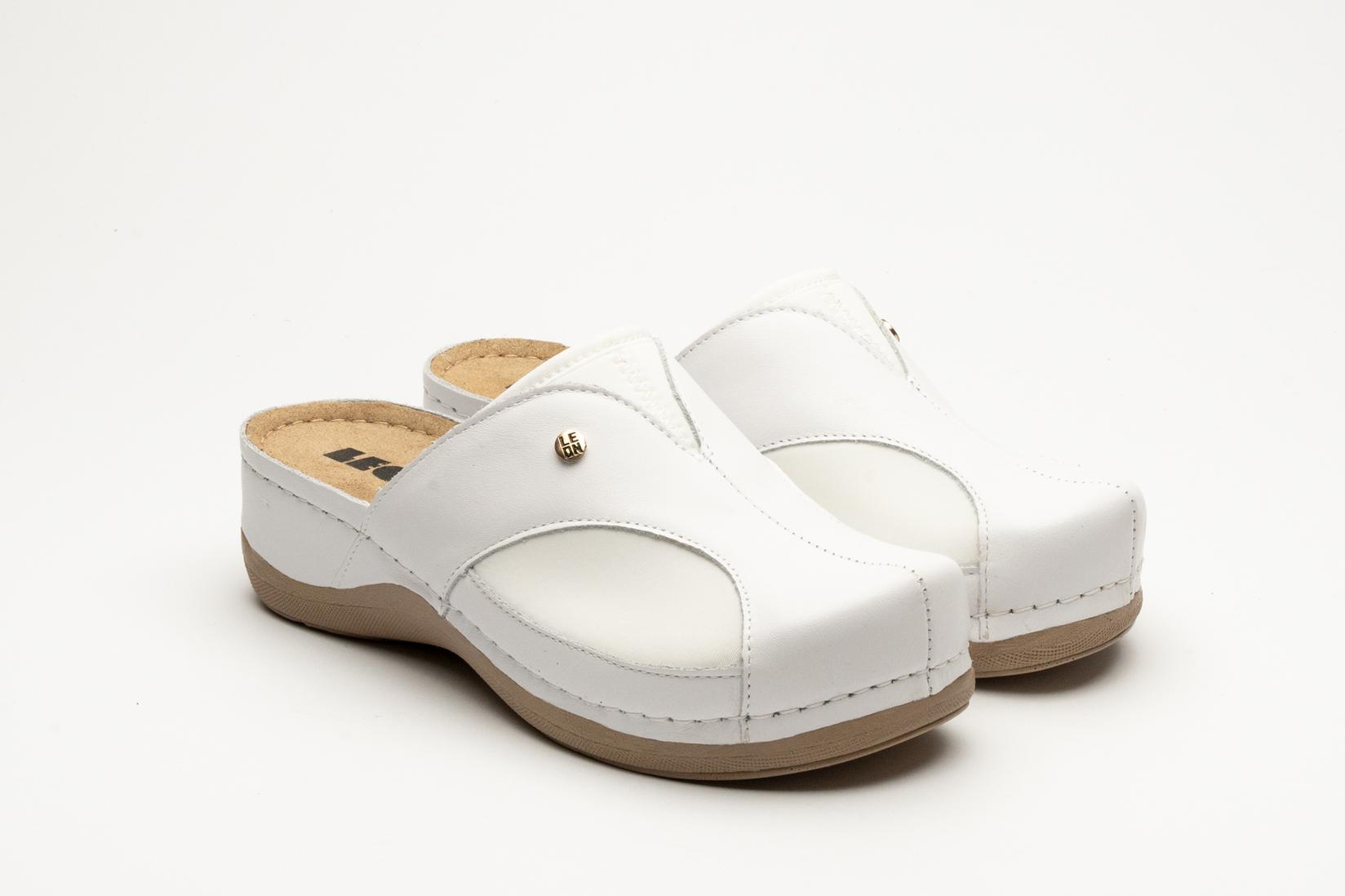 Leon Ženske klompe Aria I, Bele