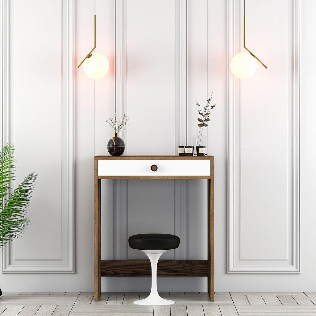 Hanah Home Sto za šminkanje Lizbon, 70x40x84.7 cm, Orah-beli