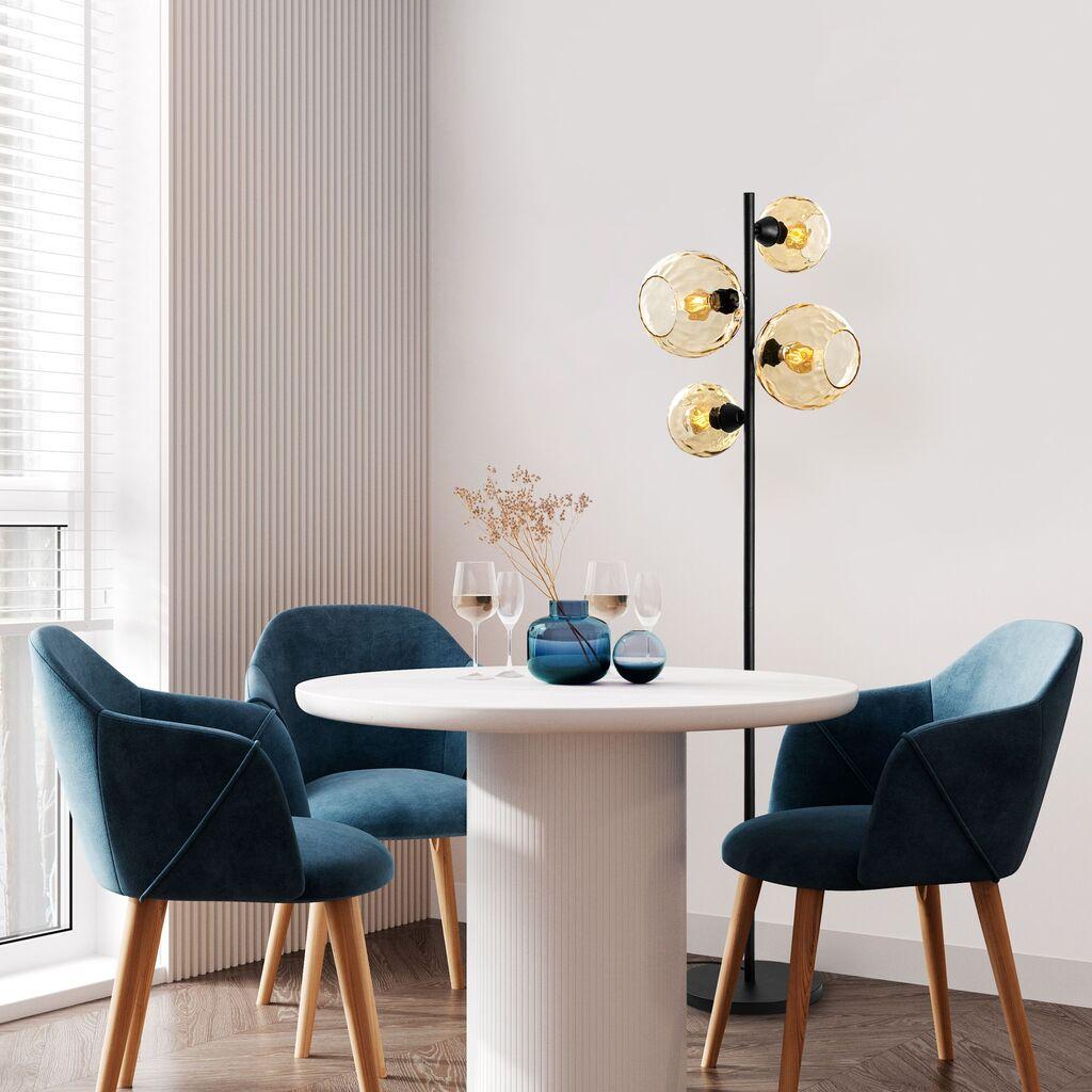 Opviq Podna lampa Benek-20-15-14514, 35x35x165 cm, IP20, Crno-žuta