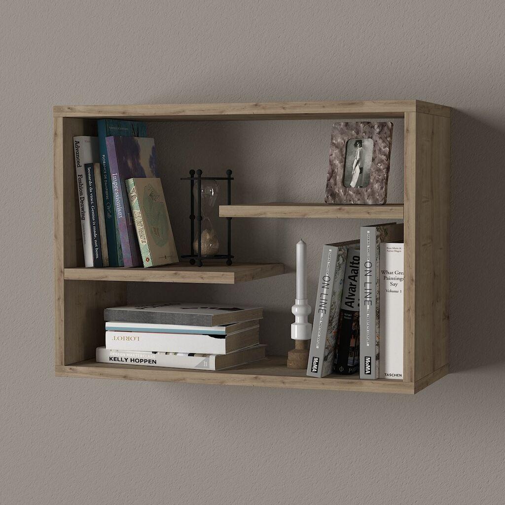 Hanah Home Zidna polica Tino, 60x44x19.5 cm, Smeđa