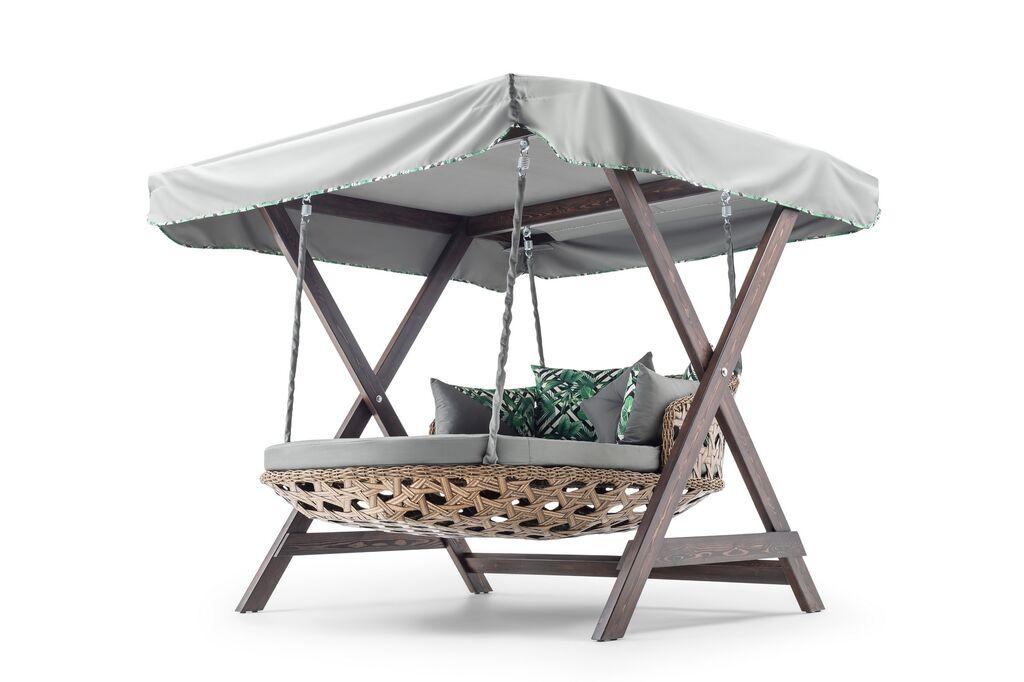 Hanah Home Baštenska ljuljaška Dominic, 188x177x140cm, Siva