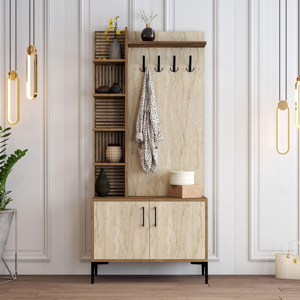 Hanah Home Komplet predsoblja Viyana D, 90x35x200 cm, Orah